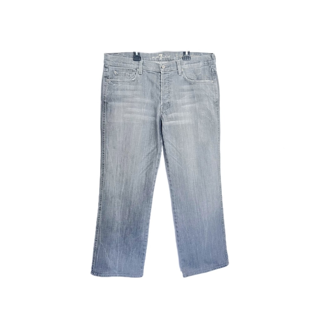7 For All Mankind “A” Pocket Relaxed Jeans Grey Women’s Size 36